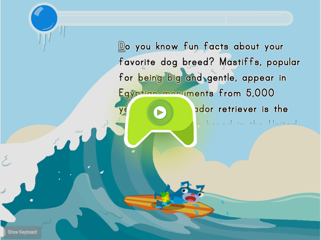 Typing Fun Facts Game